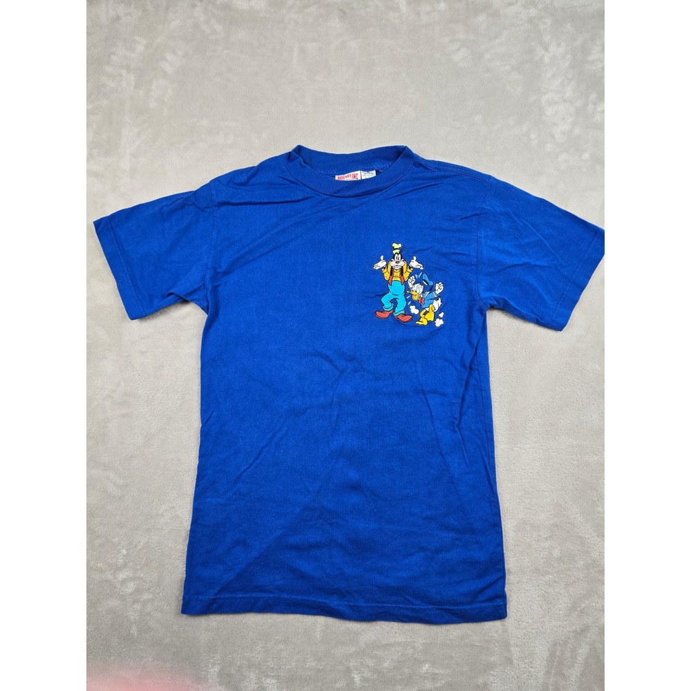 Vintage Mickey Inc T-Shirt Men M Blue Goofy Donald Duck Graphic Disney Tee *Read